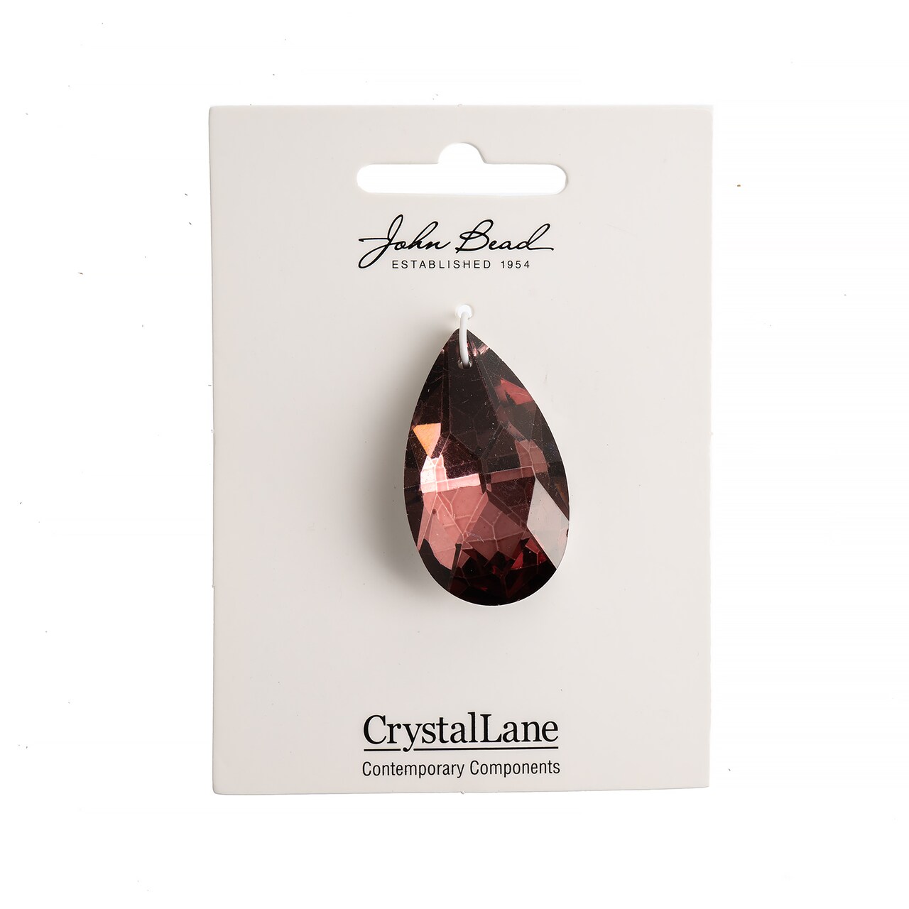 Crystal Lane DIY 22x38mm Teardrop Faceted Crystal Glass Pendants, 1pc